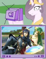 Size: 462x598 | Tagged: safe, princess celestia, alicorn, pony, exploitable meme, fire emblem, kid icarus, lucina, meme, obligatory pony, palutena, princess molestia, super smash bros., super smash bros. 4, tv meme