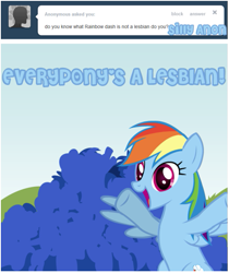 Size: 505x600 | Tagged: safe, artist:somepony, rainbow dash, pegasus, pony, ask, asksparklesanddashie, fanon, female, heart, lesbian, tumblr