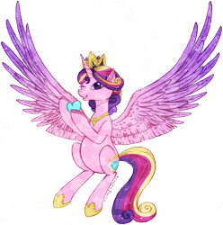 Size: 793x800 | Tagged: safe, artist:tinuleaf, princess cadance, alicorn, pony, crystallized, pregnant, simple background, sitting, solo, spread wings, transparent background