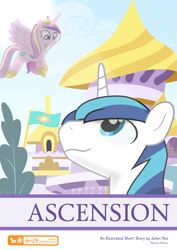 Size: 707x1000 | Tagged: safe, artist:dm29, princess cadance, shining armor, alicorn, pony, unicorn, comic:ascension (dm29), cover art, patreon, patreon logo