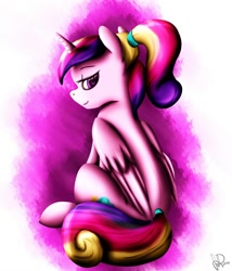 Size: 1200x1400 | Tagged: safe, artist:lightningdasher, princess cadance, alicorn, pony, looking at you, solo