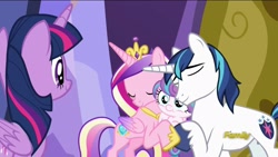 Size: 1920x1080 | Tagged: safe, screencap, princess cadance, princess flurry heart, shining armor, twilight sparkle, twilight sparkle (alicorn), alicorn, pony, unicorn, a flurry of emotions, twilight's castle