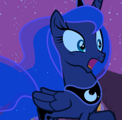 Size: 777x767 | Tagged: safe, screencap, princess luna, alicorn, pony, luna eclipsed, cropped, open mouth, solo