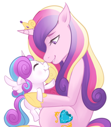 Size: 1825x2091 | Tagged: safe, artist:emberfan11, princess cadance, princess flurry heart, alicorn, pony, spoiler:s06, cute, female, flurrybetes, mama cadence, mother and child, mother and daughter, parent and child