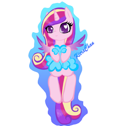 Size: 1000x1000 | Tagged: safe, artist:j-j-kuro, princess cadance, alicorn, pony, heart eyes, solo, wingding eyes