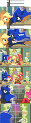 Size: 999x3913 | Tagged: safe, artist:flash equestria photography, apple bloom, applejack, big macintosh, granny smith, princess luna, alicorn, earth pony, pony, comic, hunted luna, male, stallion, tumblr, tumblr comic