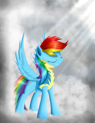 Size: 1829x2357 | Tagged: safe, artist:scootiecutie, rainbow dash, pegasus, pony, cloud, cloudy, sky, wonderbolt trainee uniform