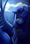 Size: 1130x1650 | Tagged: safe, artist:camyllea, princess luna, alicorn, pony, cloud, full moon, moon, night, solo, starry night, stars