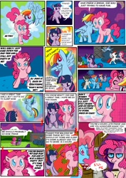 Size: 1500x2124 | Tagged: safe, artist:theuglyother, rainbow dash, twilight sparkle, oc, pegasus, pony, comic:pinkie's night out, hangover