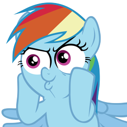 Size: 6000x6000 | Tagged: safe, artist:nucleartitbit, rainbow dash, pegasus, pony, absurd resolution, dashface, simple background, solo, special eyes, transparent background, vector