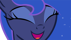 Size: 14876x8368 | Tagged: safe, artist:cyanlightning, derpibooru exclusive, princess luna, alicorn, pony, do princesses dream of magic sheep, absurd resolution, close-up, cute, happy, lunabetes, open mouth, simple background, smiling, solo, transparent background, vector