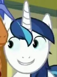 Size: 252x337 | Tagged: safe, screencap, shining armor, spearhead, pony, unicorn, a flurry of emotions, cropped, cute, shining adorable, smiling, solo