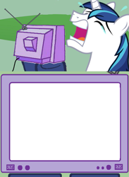 Size: 559x762 | Tagged: safe, shining armor, pony, unicorn, blank, crying, crying armor, exploitable meme, meme, obligatory pony, solo, template, tv meme