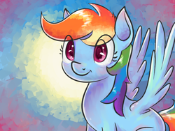 Size: 1000x750 | Tagged: safe, artist:sirpayne, rainbow dash, pegasus, pony, female, gradient background, mare, solo