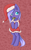 Size: 1024x1659 | Tagged: safe, artist:dusthiel, princess luna, alicorn, pony, bipedal, clothes, costume, cute, filly, hat, holly, holly mistaken for mistletoe, lunabetes, mouth hold, santa costume, santa hat, santa woona, solo, woona, younger