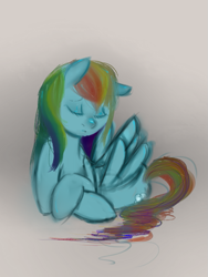 Size: 541x721 | Tagged: safe, artist:do-it-emily, rainbow dash, pegasus, pony, blue coat, female, mare, multicolored mane