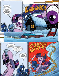 Size: 924x1188 | Tagged: safe, artist:andypriceart, idw, princess luna, twilight sparkle, twilight sparkle (alicorn), alicorn, pony, accord (arc), chaos theory (arc), part the second: in all chaos there is a cosmos, spoiler:comic, spoiler:comic49, armpits, citizen kane, facehoof, in all disorder a secret order, rosebud (citizen kane)