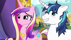 Size: 1920x1080 | Tagged: safe, screencap, princess cadance, shining armor, alicorn, pony, unicorn, a flurry of emotions, bags under eyes