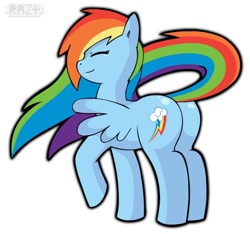 Size: 800x750 | Tagged: safe, artist:razplus, rainbow dash, pegasus, pony, blue coat, female, mare, multicolored mane, plot