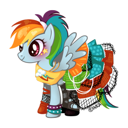 Size: 1004x1004 | Tagged: dead source, safe, artist:frogmakesart, part of a set, rainbow dash, pegasus, pony, 80s, clothes, fashion, rainbow dash always dresses in style, simple background, transparent background, vector