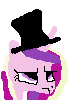 Size: 70x100 | Tagged: safe, artist:erf, artist:omnimouse, princess cadance, alicorn, pony, faic, hat, solo, stylistic suck, top hat