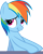 Size: 3000x3711 | Tagged: safe, artist:erccre147, rainbow dash, pegasus, pony, scrunchy face, simple background, solo, transparent background, vector