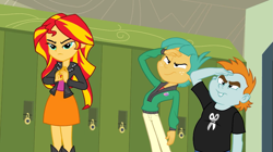 Size: 1023x574 | Tagged: safe, snails, snips, sunset shimmer, equestria girls, equestria girls (movie)