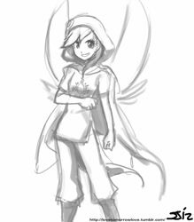 Size: 735x840 | Tagged: safe, artist:johnjoseco, rainbow dash, human, crossover, god tier, grayscale, hero of light, homestuck, humanized, monochrome, skinny, vriska serket