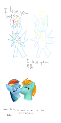 Size: 960x1920 | Tagged: safe, artist:short circuit, lightning dust, rainbow dash, pegasus, pony, 30 minute art challenge, female, kissing, lesbian, rainbowdust, shipping