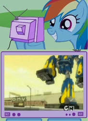 Size: 564x771 | Tagged: safe, rainbow dash, pegasus, pony, exploitable meme, megas xlr, meme, tv meme