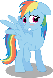 Size: 642x940 | Tagged: safe, artist:matty4z, rainbow dash, pegasus, pony, blue coat, female, mare, multicolored mane