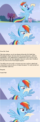 Size: 496x1521 | Tagged: safe, artist:ponyflea, rainbow dash, pegasus, pony, exploitable meme, letter, letter meme