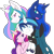 Size: 2913x2903 | Tagged: safe, artist:larrykitty, princess cadance, princess celestia, princess luna, queen chrysalis, shining armor, alicorn, changeling, changeling queen, pony, unicorn, harem, looking at you, lucky bastard, male, shining armor gets all the mares, shining chrysalis, shiningcadance, shininglestia, shiningluna, shipping, smiling, smirk, smug, straight, worried