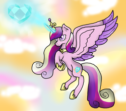 Size: 6100x5400 | Tagged: safe, artist:moonylover12, princess cadance, alicorn, pony, absurd resolution, crystal heart, solo