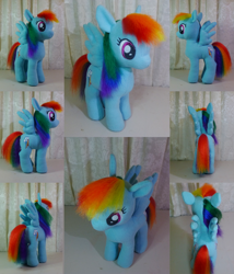 Size: 1232x1440 | Tagged: safe, artist:luafien, rainbow dash, irl, photo, plushie, solo