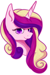 Size: 1024x1536 | Tagged: safe, artist:rubyblossomva, princess cadance, alicorn, pony, bust, portrait, solo