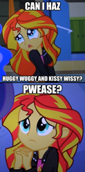 Size: 541x1099 | Tagged: safe, edit, screencap, sunset shimmer, equestria girls, equestria girls (movie), baby talk, begging, bronybait, cute, frown, image macro, open mouth, sad, shimmerbetes