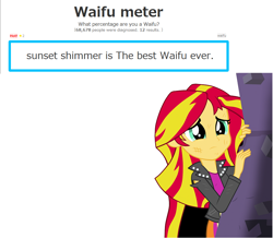 Size: 904x790 | Tagged: safe, sunset shimmer, equestria girls, equestria girls (movie), solo, waifu, waifu meter