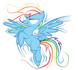 Size: 600x544 | Tagged: safe, artist:toxickittycat, rainbow dash, pegasus, pony, blue coat, female, mare, multicolored mane