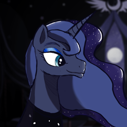 Size: 900x900 | Tagged: safe, artist:suxt0hax, princess luna, alicorn, pony, bust, portrait, solo