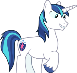 Size: 4013x3838 | Tagged: safe, artist:frownfactory, shining armor, pony, unicorn, a flurry of emotions, .svg available, blue eyes, blue mane, horn, male, simple background, solo, stallion, svg, transparent background, vector