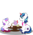 Size: 1024x1060 | Tagged: safe, artist:askshalua, princess flurry heart, shining armor, alicorn, pony, unicorn, best dad ever, cup, cupcake, cute, duo, empty eyes, equestria's best father, eyes closed, father and child, father and daughter, female, filly, flurrybetes, food, happy, levitation, like father like daughter, magic, male, older, open mouth, parent and child, shining adorable, simple background, sitting, smiling, stallion, table, tea party, teacup, teapot, telekinesis, transparent background