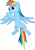 Size: 6000x8646 | Tagged: safe, artist:thorinair, rainbow dash, pegasus, pony, absurd resolution, derp, scrunchbow dash, scrunchy face, simple background, solo, transparent background, vector