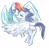 Size: 900x927 | Tagged: safe, artist:ponytartstudio, rainbow dash, soarin', pegasus, pony, female, male, shipping, soarindash, straight