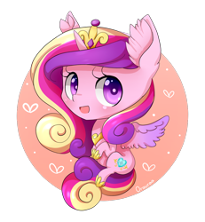 Size: 1000x1084 | Tagged: safe, artist:orauraa, princess cadance, alicorn, pony, chibi, female, horn, solo