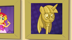 Size: 900x502 | Tagged: safe, sunset shimmer, equestria girls, crossing the memes, exploitable meme, frame, meme, memeception, picture, picture frame, prom queen meme, twilight scepter