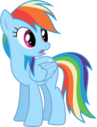 Size: 4178x5460 | Tagged: safe, artist:hawk9mm, rainbow dash, pegasus, pony, g4, absurd resolution, female, mare, open mouth, simple background, solo, surprised, transparent, transparent background, vector