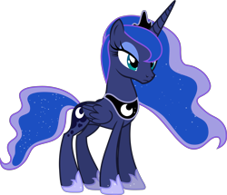 Size: 7172x6163 | Tagged: safe, artist:pink1ejack, princess luna, alicorn, pony, twilight's kingdom, absurd resolution, sad, simple background, solo, transparent background, vector