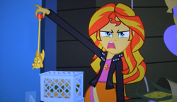 Size: 1251x721 | Tagged: safe, sunset shimmer, equestria girls, crossing the memes, exploitable meme, meme, sunset is disgusted, twilight scepter, twilight scepter meme