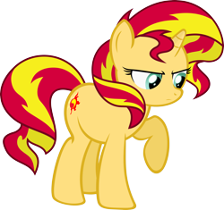 Size: 3720x3500 | Tagged: safe, artist:godoffury, sunset shimmer, pony, unicorn, simple background, solo, transparent background, vector